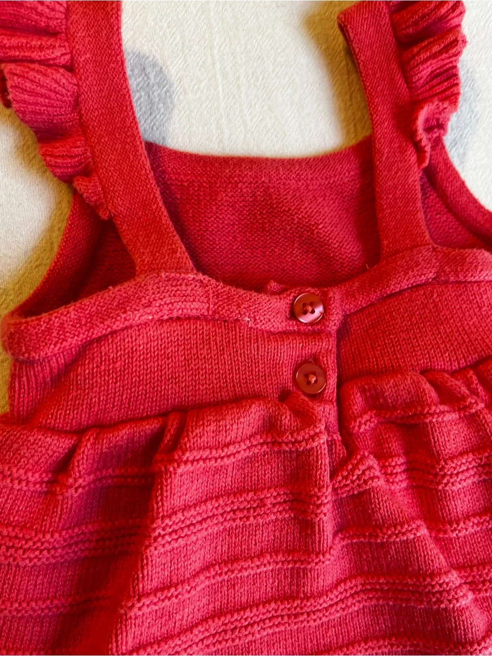 Janie and Jack Pink Cotton Eyelet Knit Bubble Romper Straps Girls 3-6mo